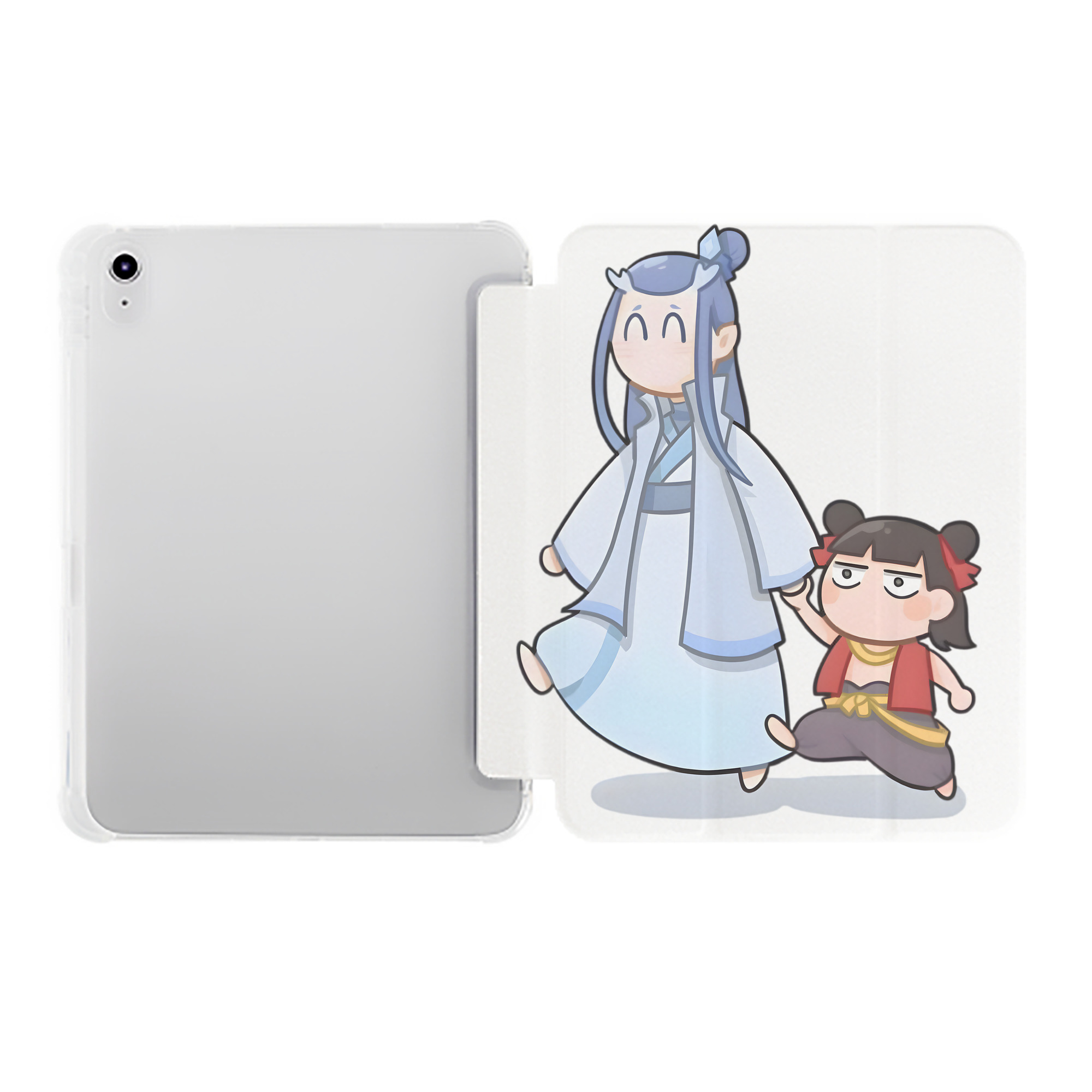 （画像用） Ne Zha 2 ナタ 魔童の大暴れ IPad ケース ペン収納付き 三つ折りスタンド PUレザー×シリコン 対応機種9.5/10.5/10.9インチ